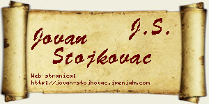 Jovan Stojkovac vizit kartica